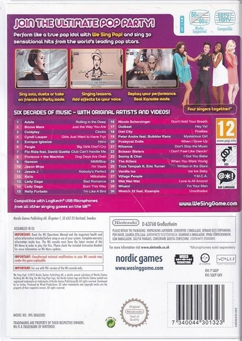 We Sing Pop - Wii (B Grade) (Used) (Eng) 